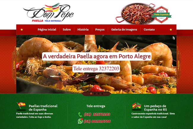 Site Paellas Dom Pepe