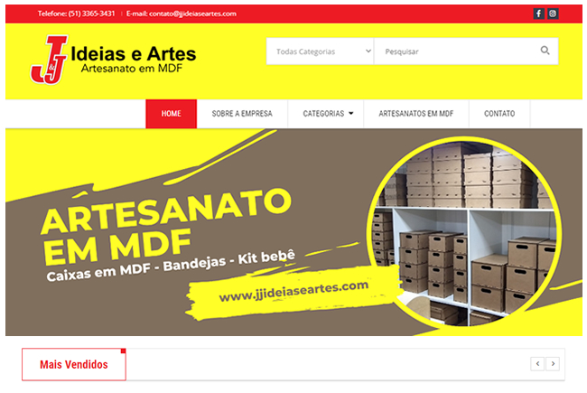 Site Artesanatos JJ Ideias e Artes